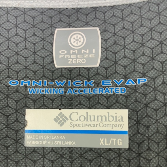 Columbia Men's XL Breathable Sweat Activated Cooling Shirt - Picture 3 of 9